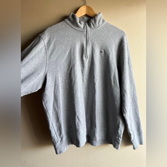 Vineyard Vines Men’s Gray L Long Sleeve Half Zip Sweater - Picture 5 of 13